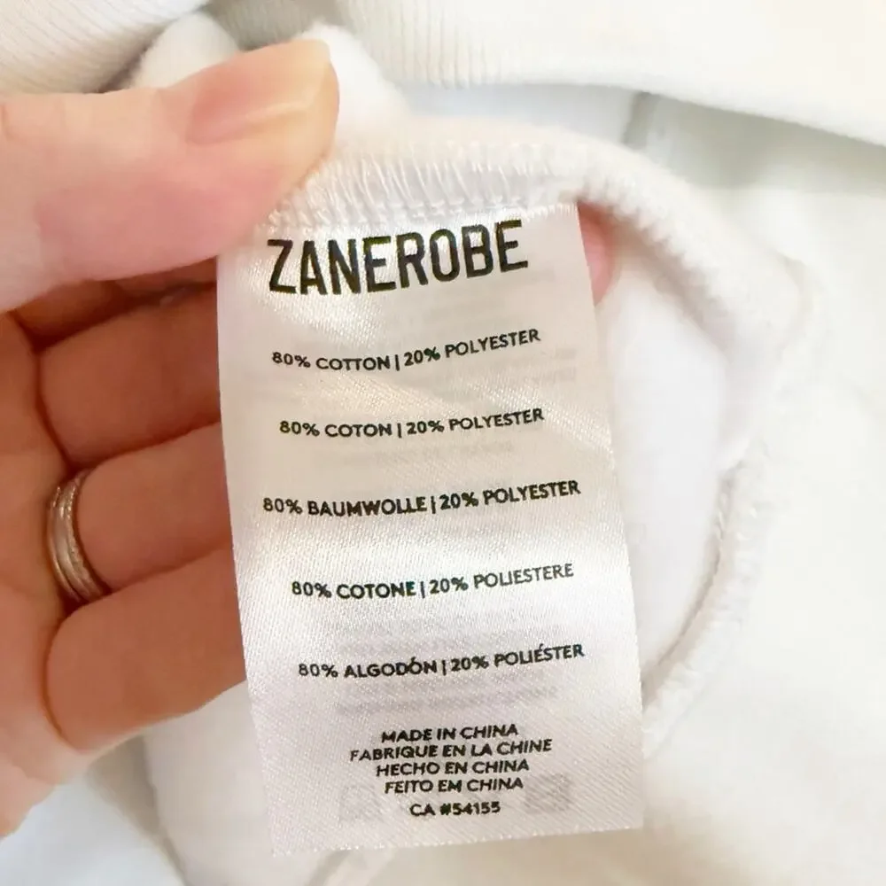 Zanerobe Track Quarter Zip Pullover Sweatshirt in White